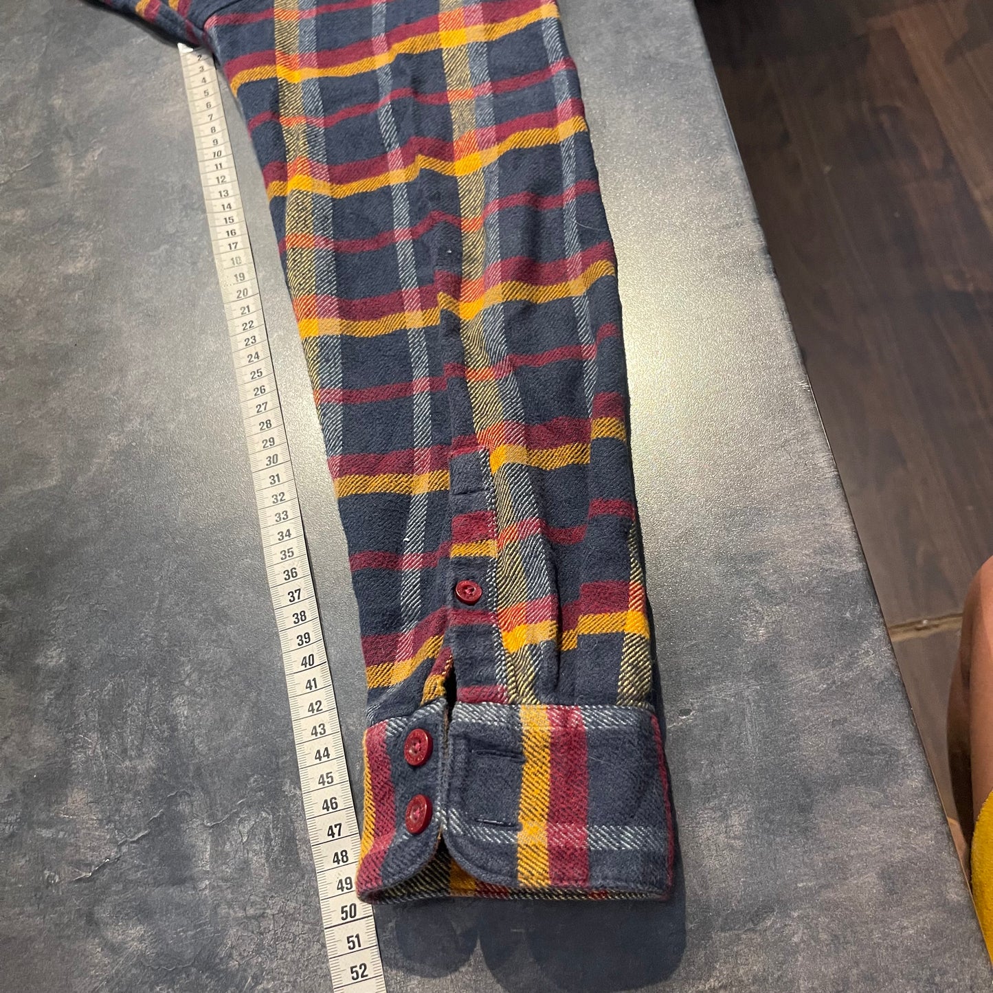 Patagonia Karo Hemd (L Damen) 100% Bio-Baumwolle dunkelblau kariert