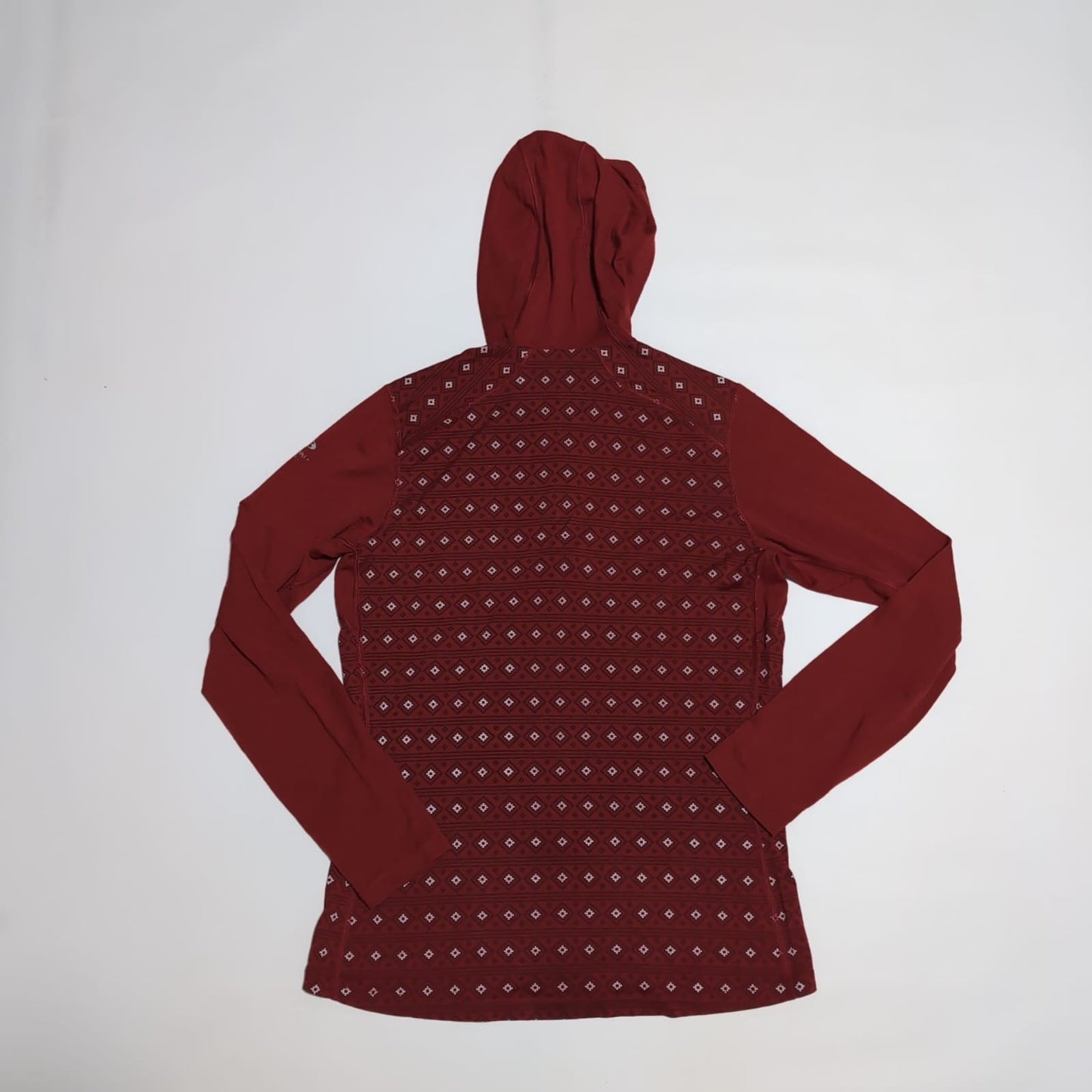 Longsleeve Icebreaker M Merino 200 Neck Zip Hoodie rot Muster