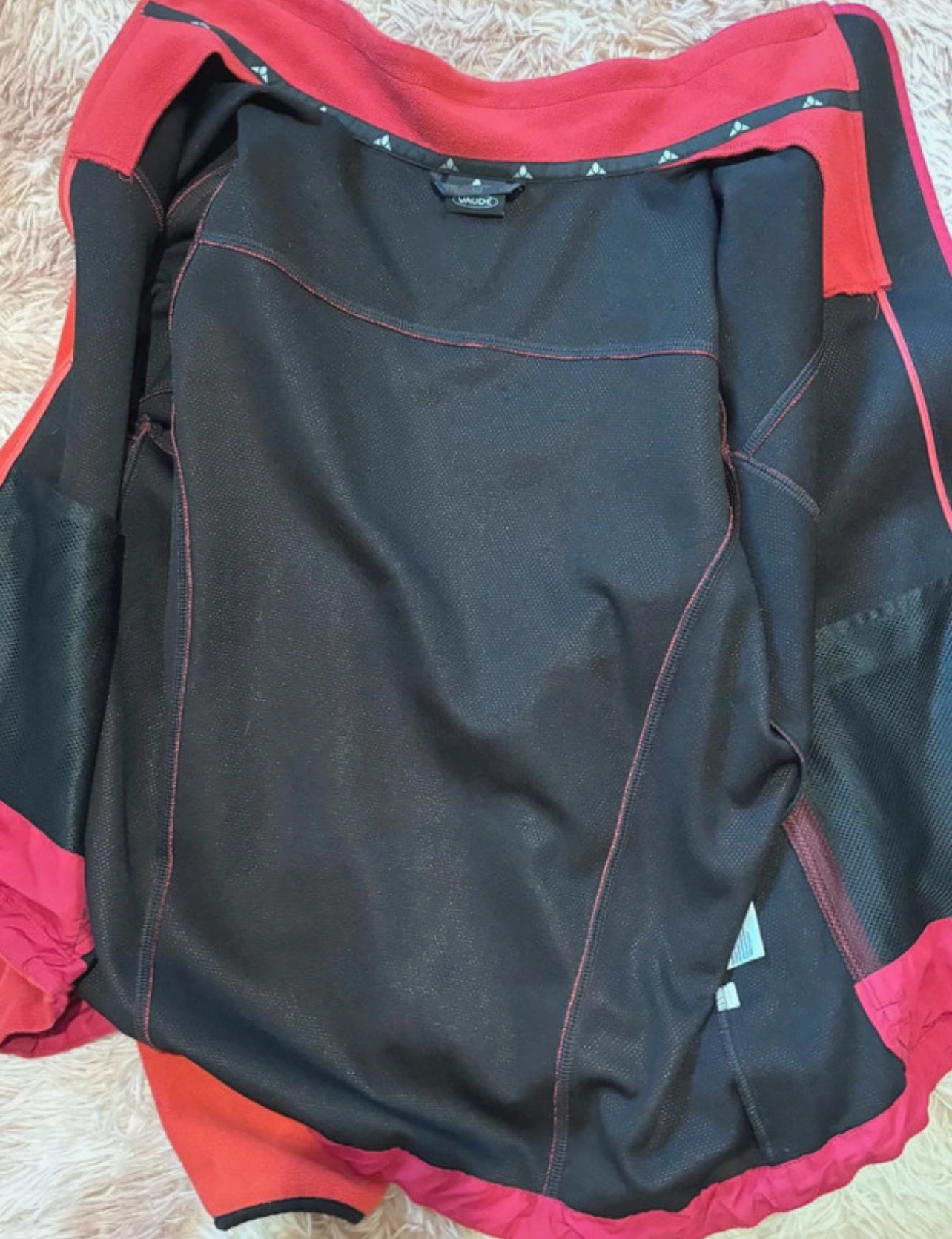 Windproof Jacke von Vaude (L Damen) Softshell Fleece rot orange