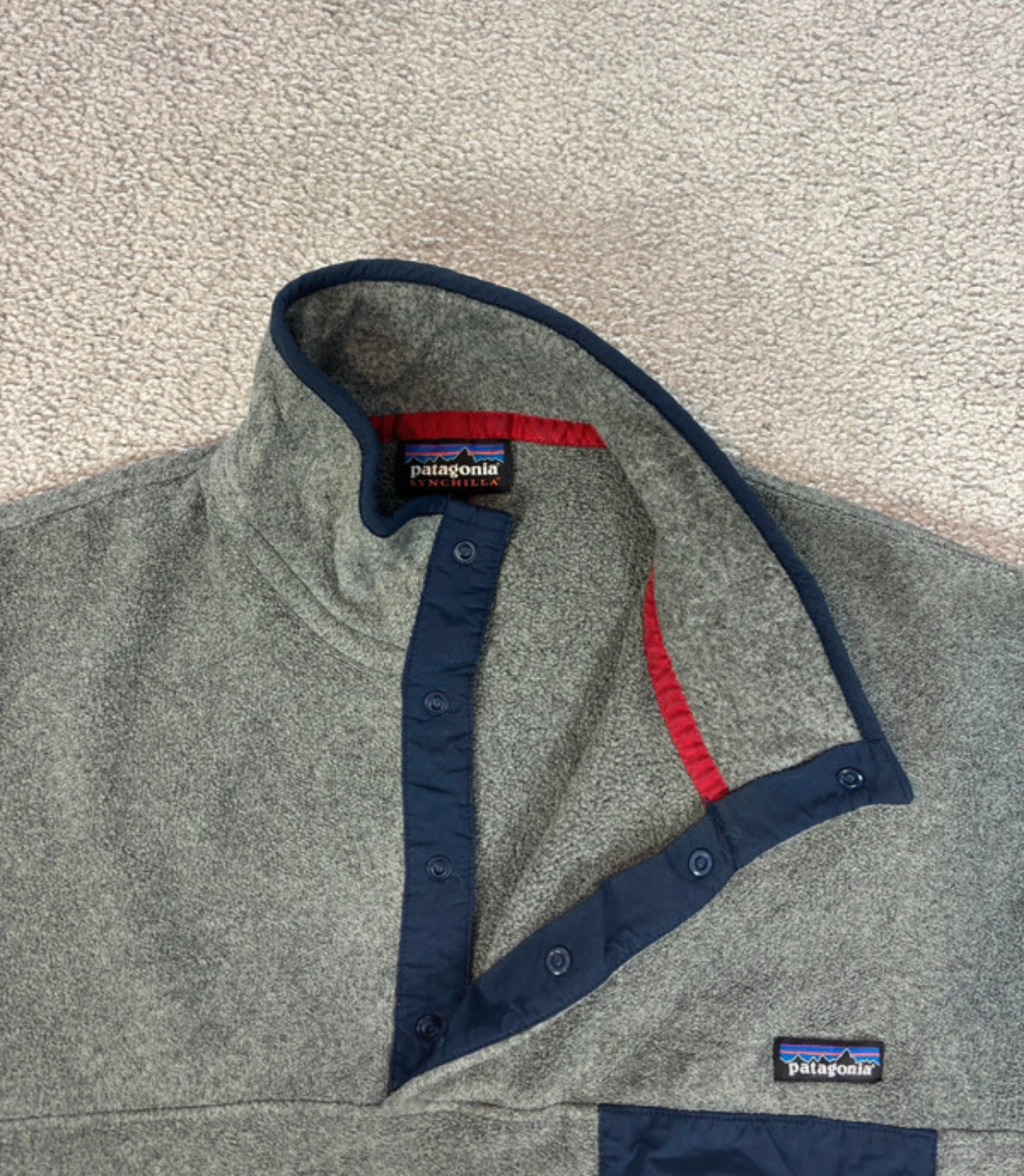 Patagonia Fleece Pullover (L Herren) Synchilla grau