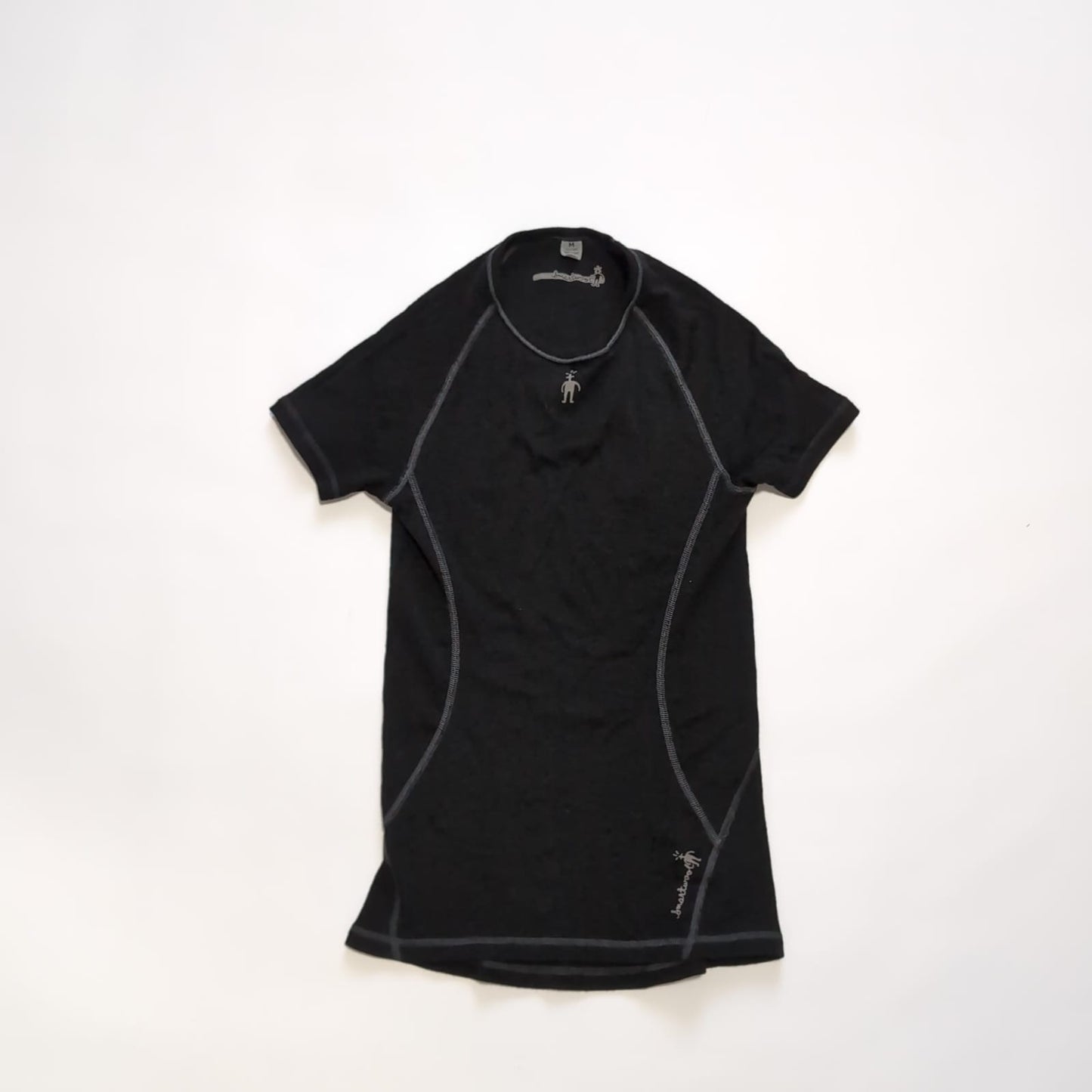 T-Shirt von Smartwool Merino (Damen M) anliegender Top schwarz