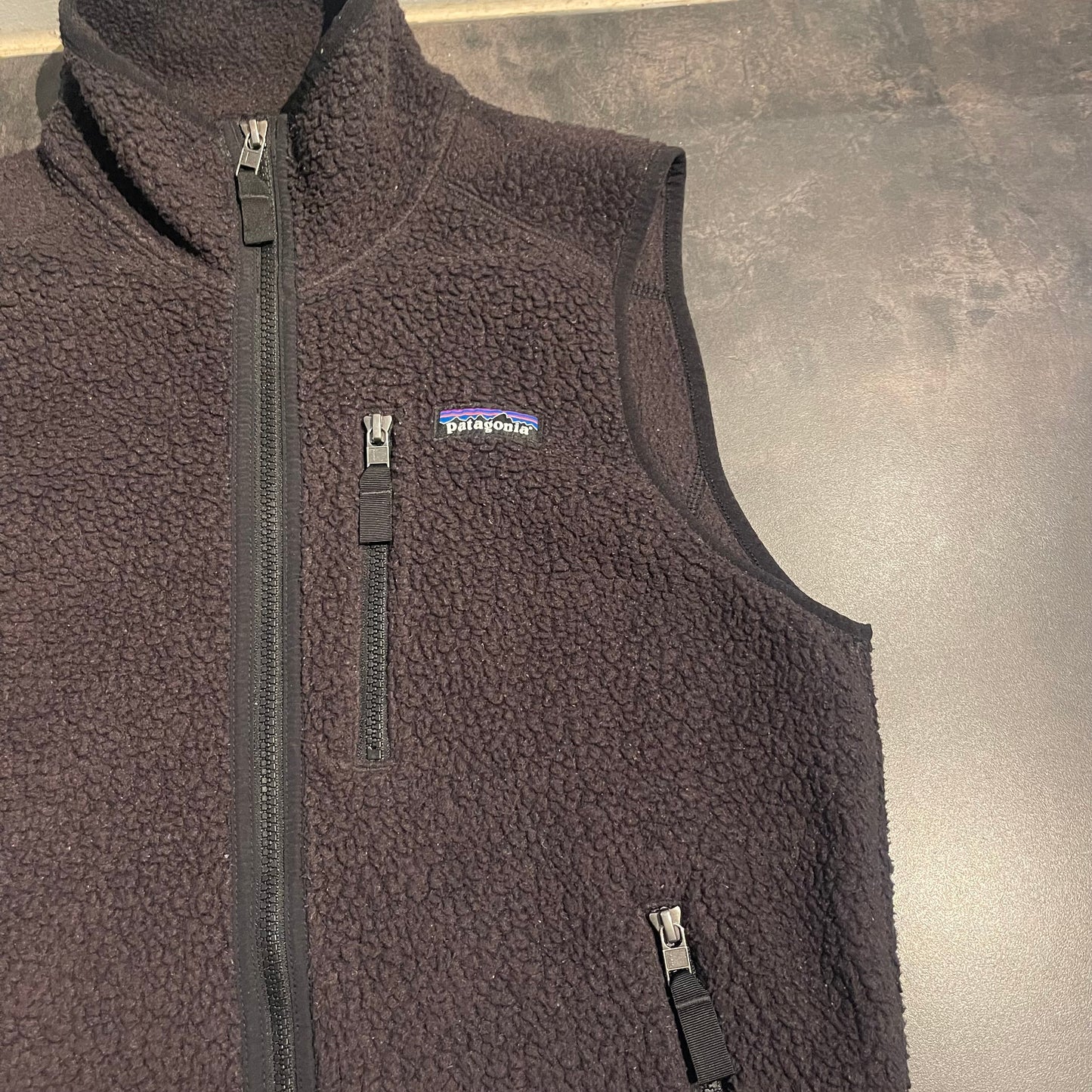 Retro Pile Weste von Patagonia (S Herren) Teddy Fleece schwarz