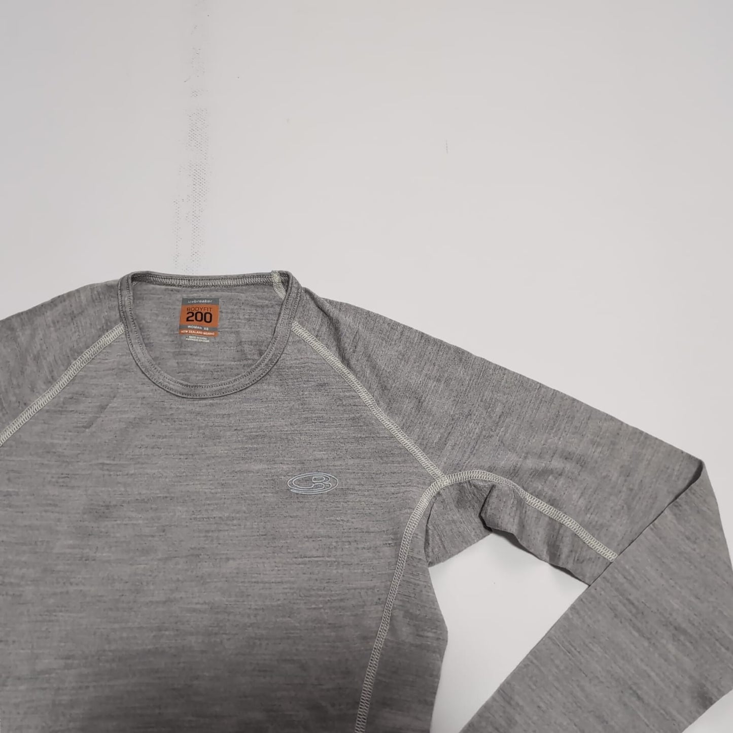 Longsleeve Icebreaker ( XS Damen ) Merino 200 Baselayer grau