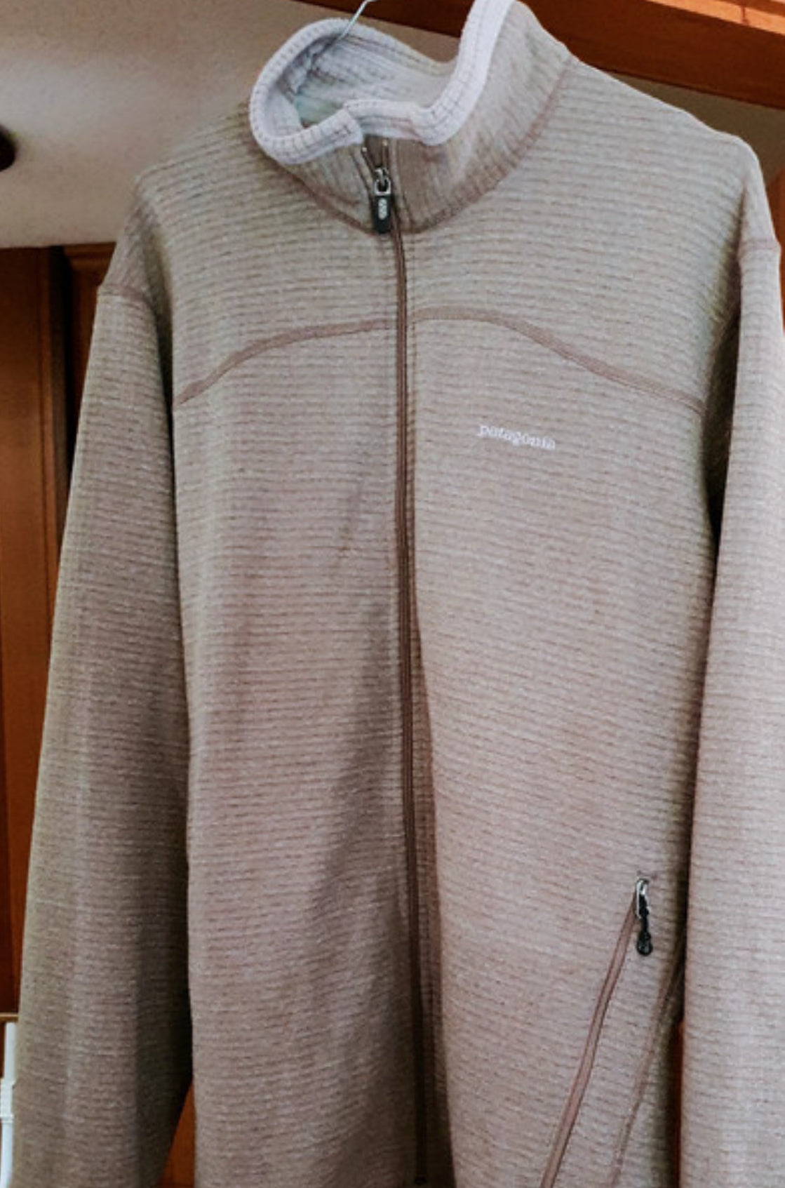 Patagonia Fleece Jacke R1® Polartec (XL Herren) beige-grau