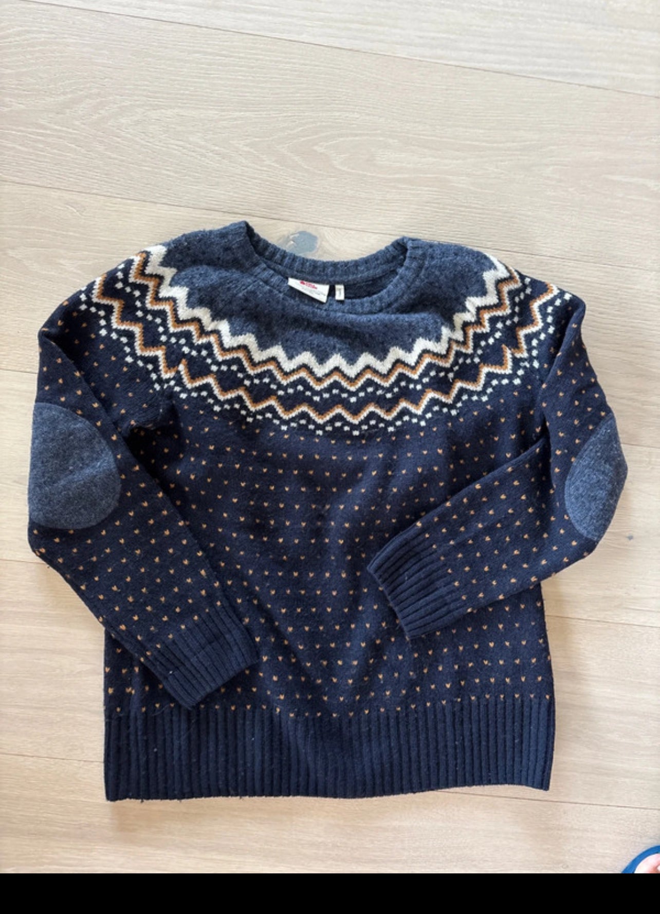 Strick Pullover Fjällräven pure Wolle ( XL Damen ) dunkelblau