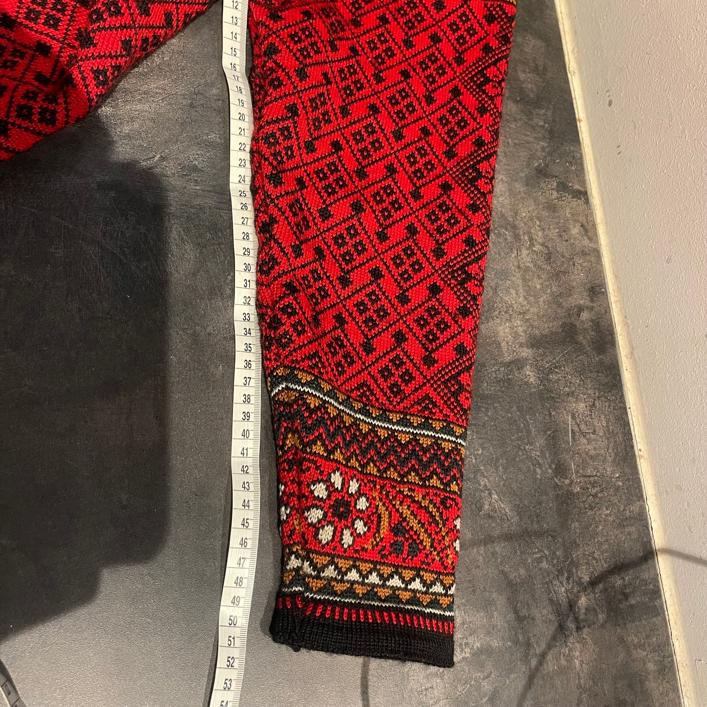 Strick Jacke von Dale of Norway (M Damen) Cardigan rot mit Muster