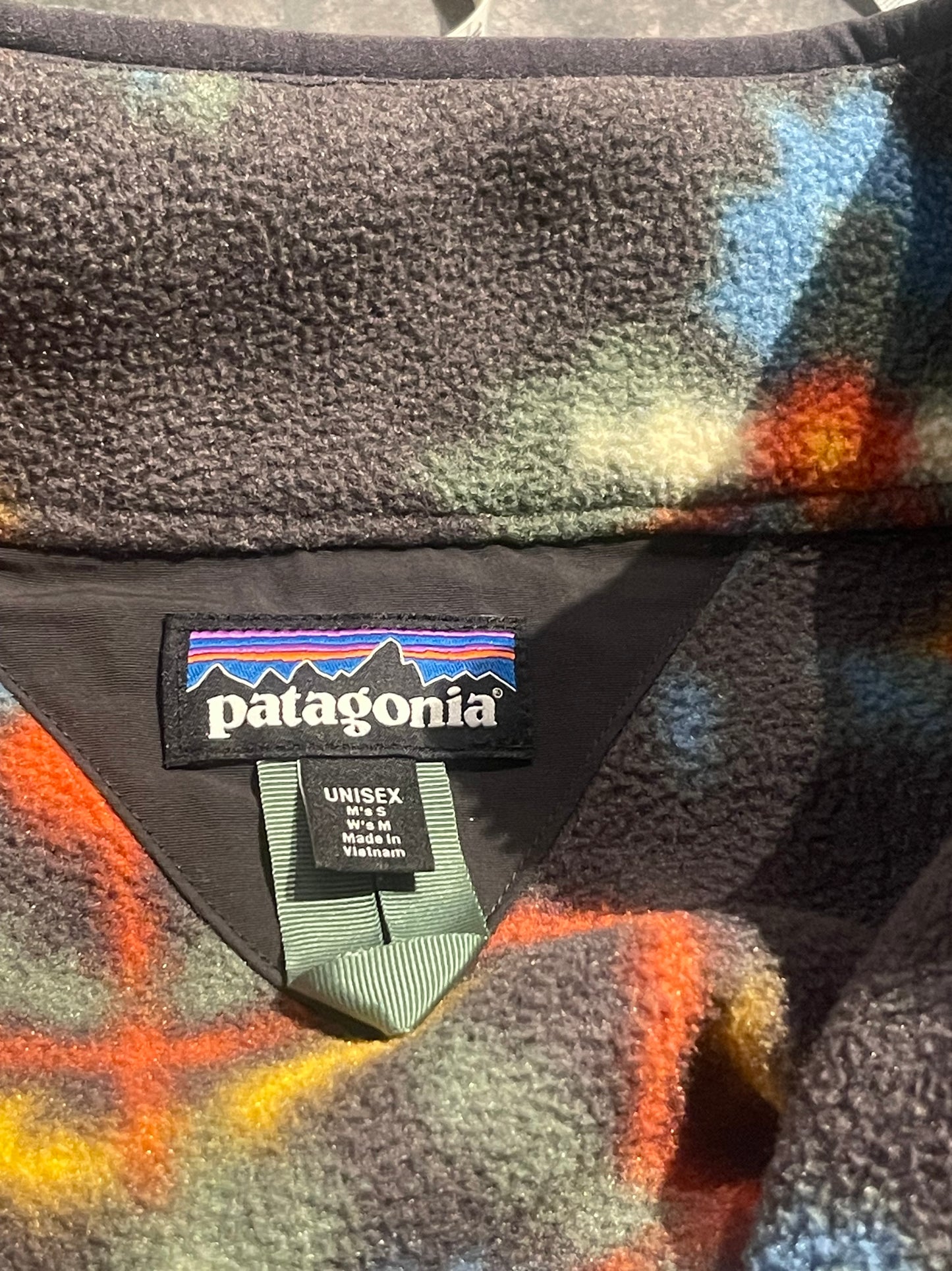 Zip Pullover Patagonia (S Herren / M Damen) Synchilla grau bunt