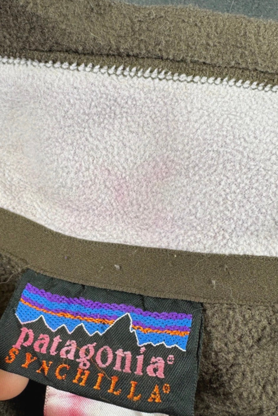 Zip Fleece Pullover Patagonia (M Damen) Synchilla braun