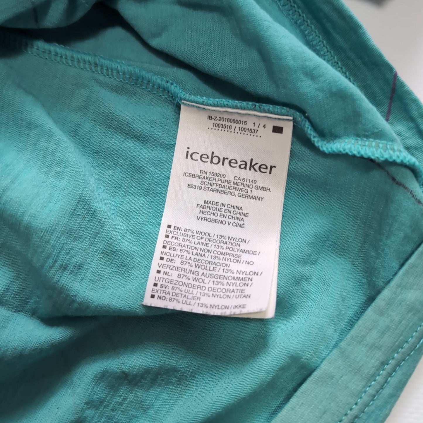 T-Shirt von Icebreaker Merino (S Damen) türkis Print