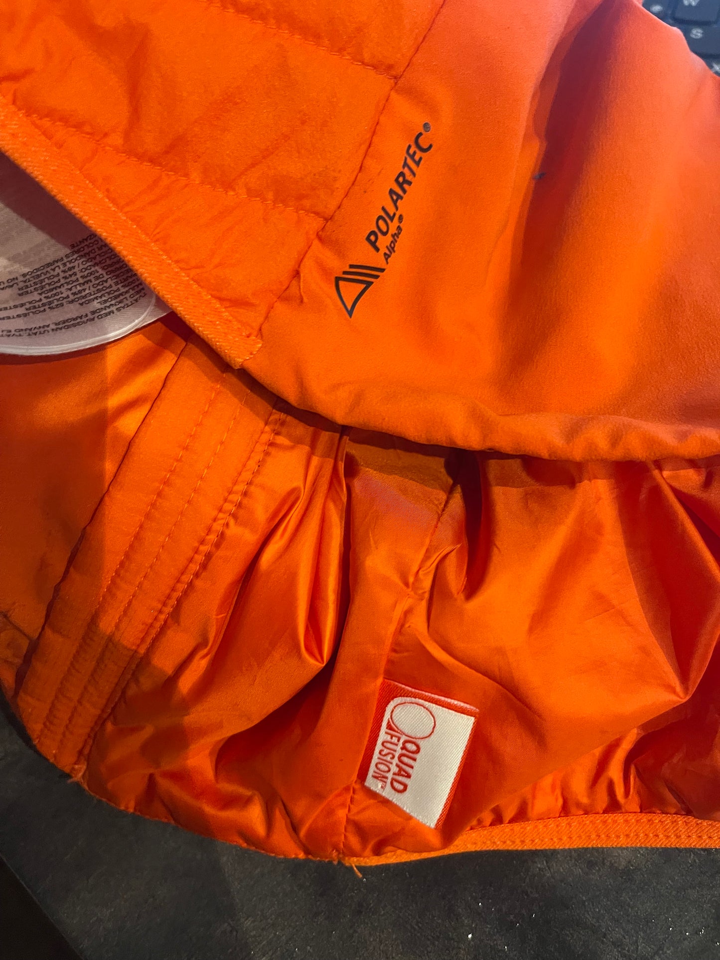 Stepp Jacke von Haglöfs Polartec mit Kapuze (L Herren) orange