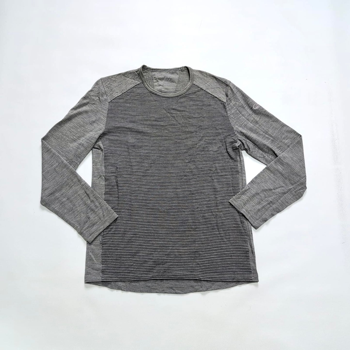 Longsleeve von Icebreaker Merino 260 (L Herren) grau gestreift