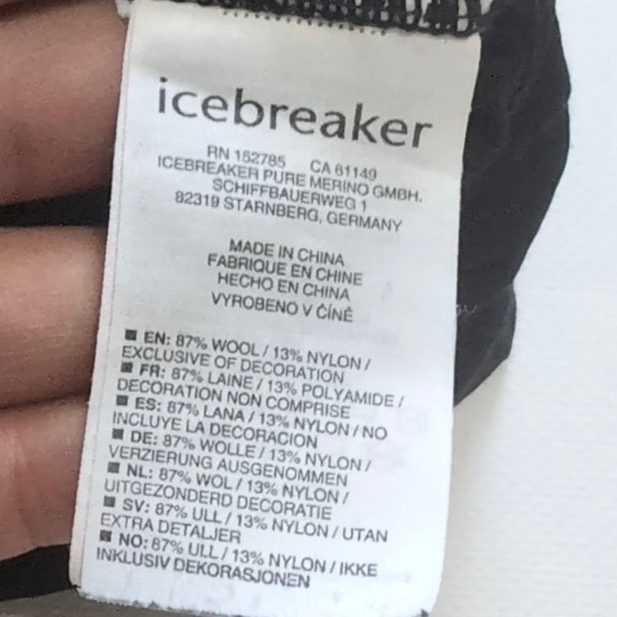 T-Shirt von Icebreaker Merino (S Herren) schwarz Print Berge