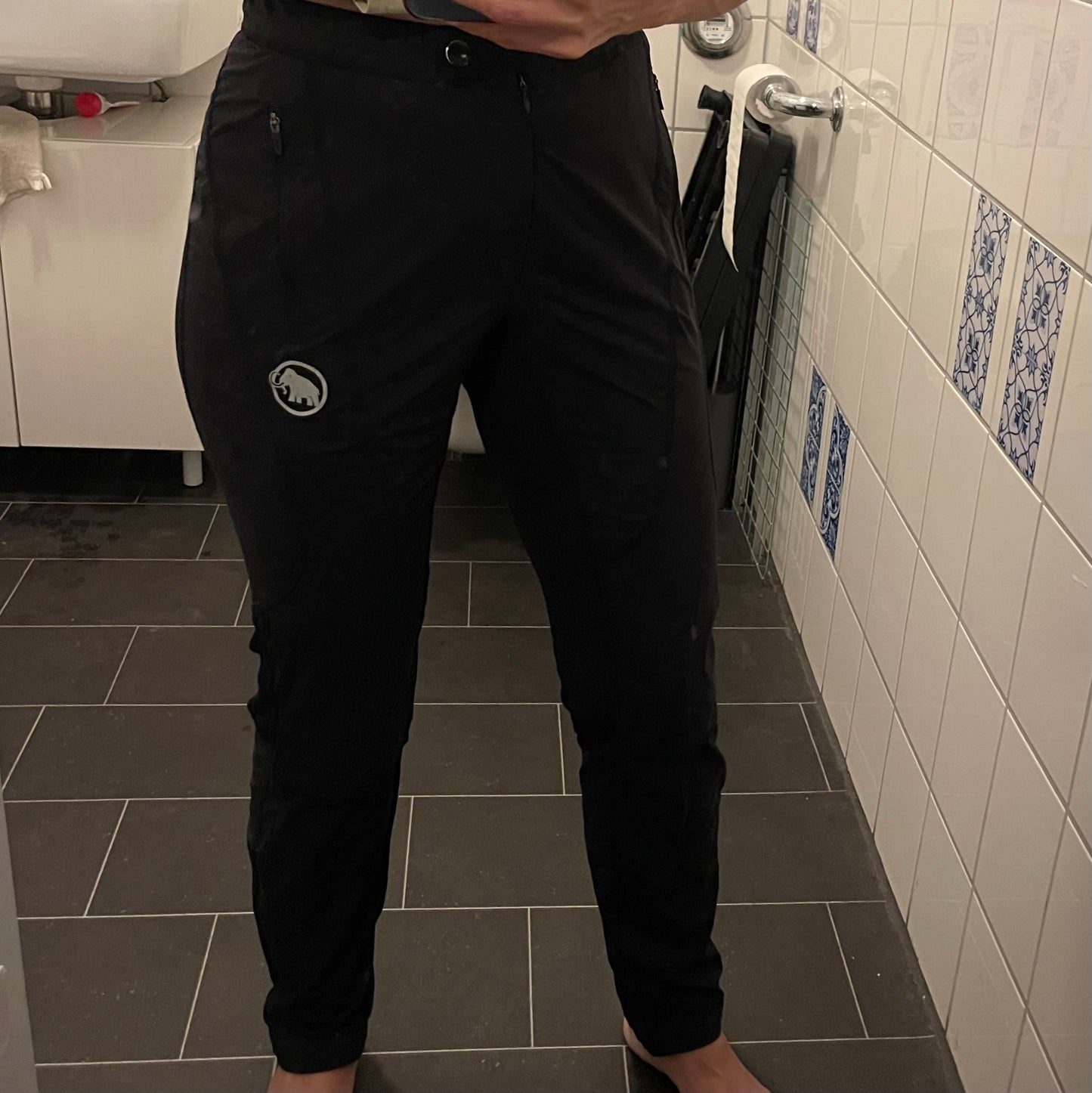 Elastische Trekking Hose Mammut (S Damen, Herren) wasserdicht schwarz