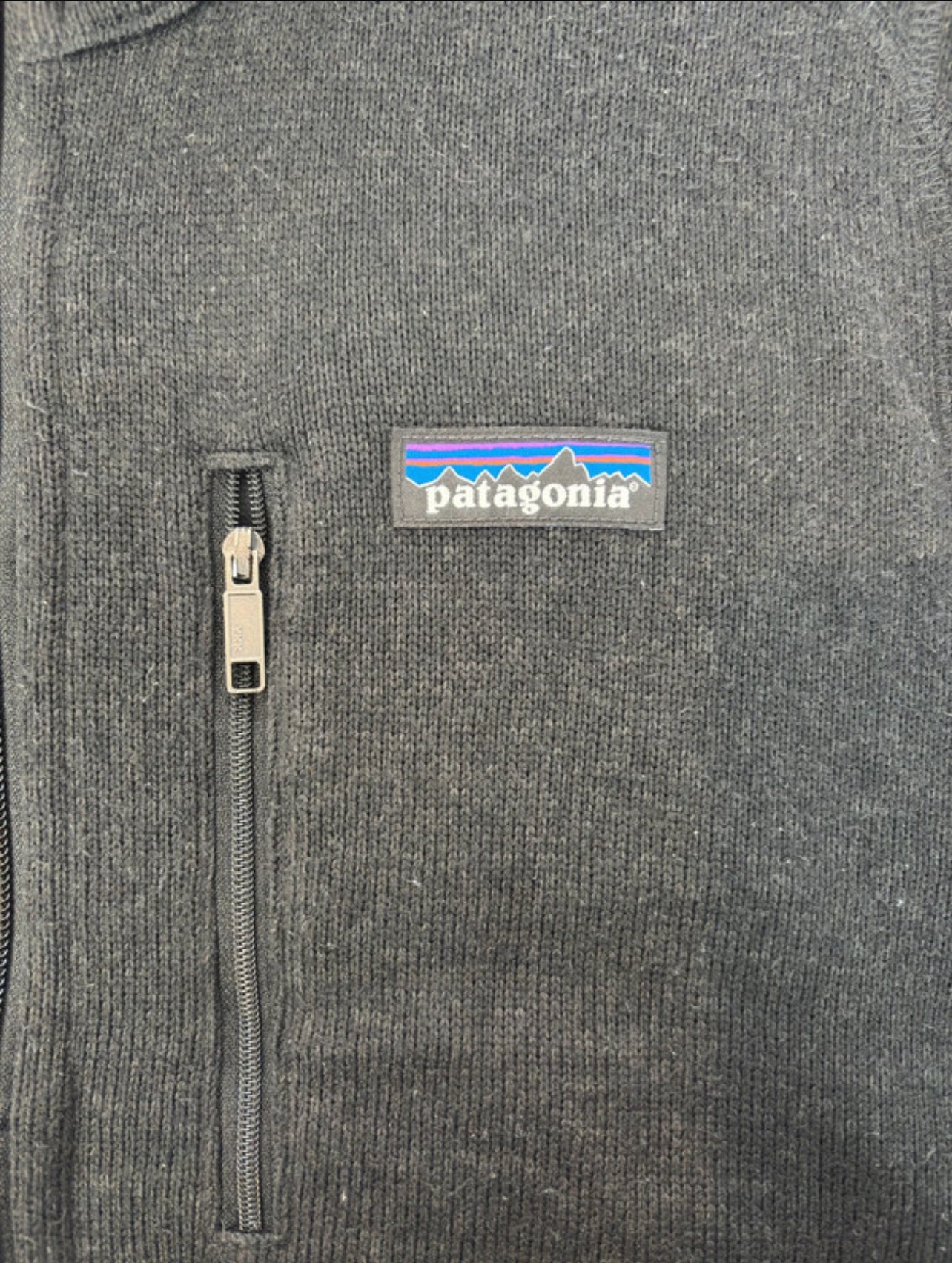 Strickoptik Fleece Weste von Patagonia (M Herren) Better Sweater schwarz