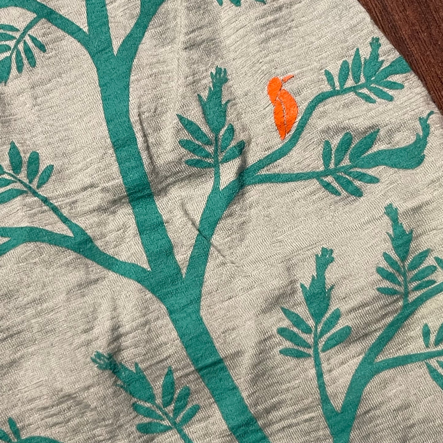 Merino T-Shirt von Icebreaker (Damen S) türkis mit Baum-Print