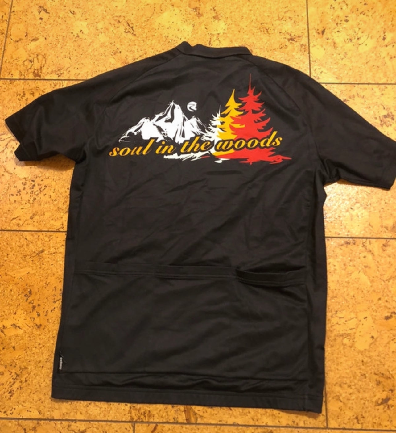 Zipper Radtrikot von Maloja (M Herren) schwarz mit Print