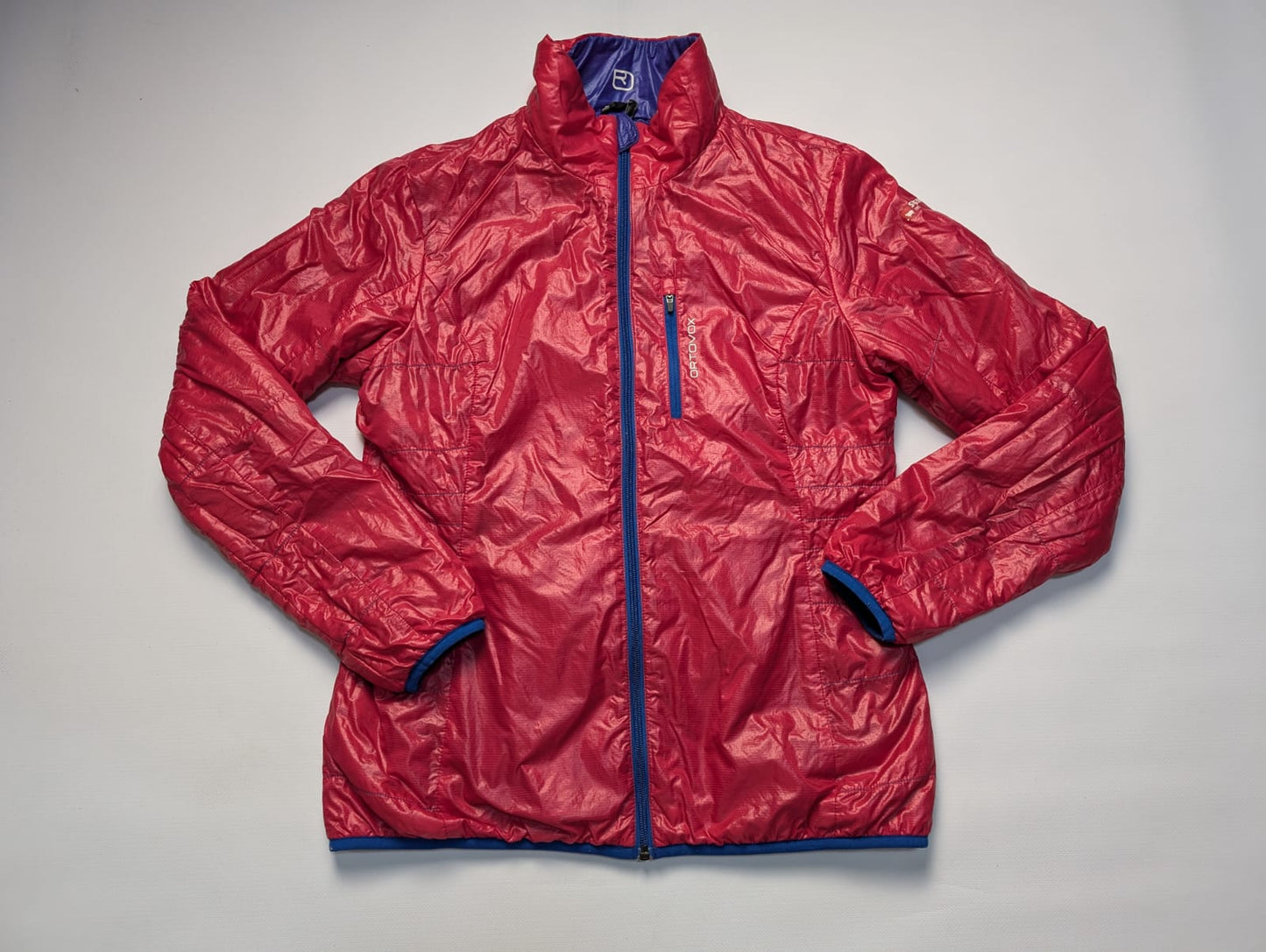 Wende Jacke Ortovox (M Damen) Swisswool inside rot blau