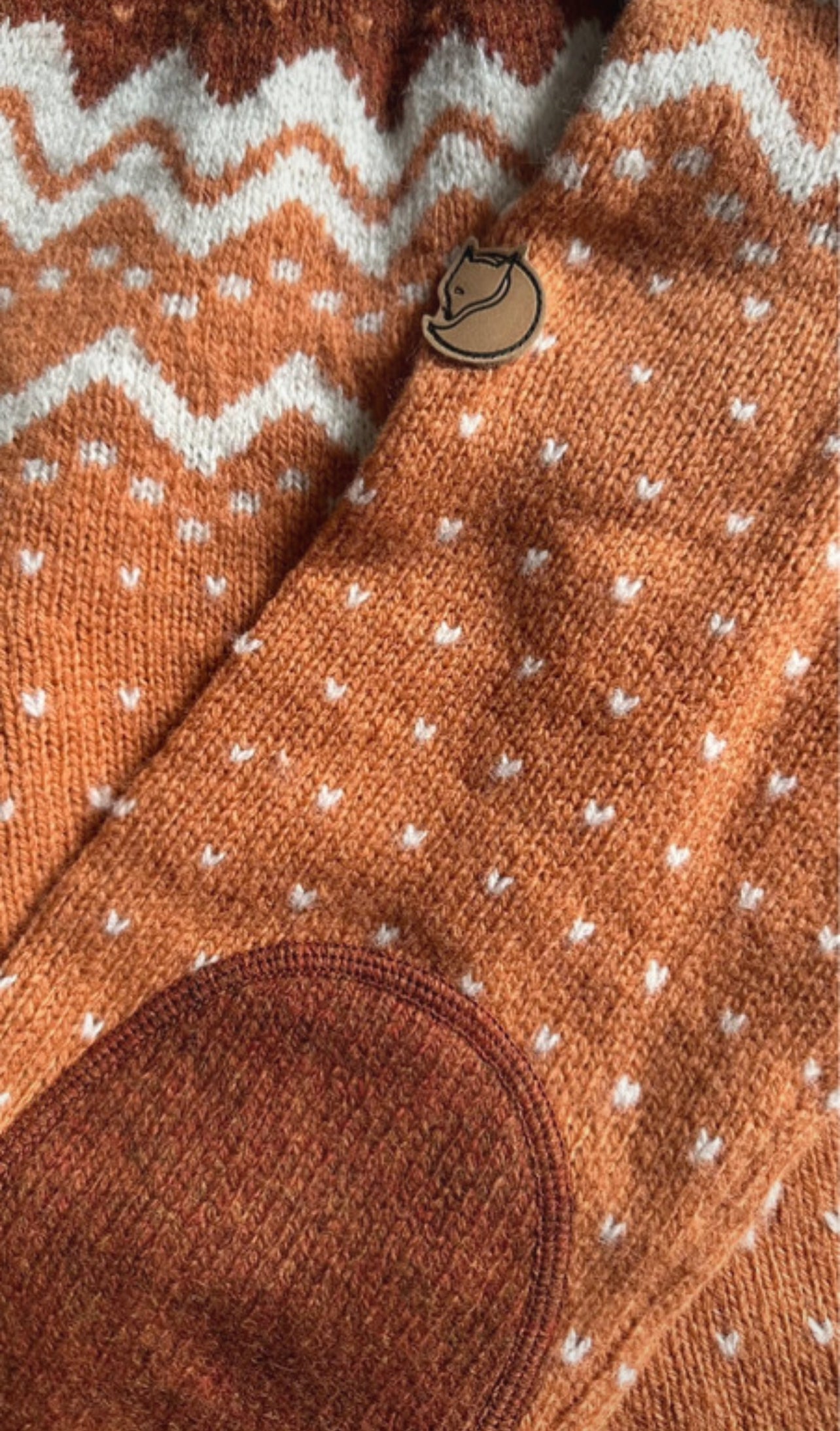 Rollkragen Pullover von Fjällräven Övik ( Damen M ) 100% Wolle orange