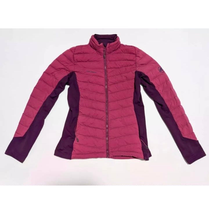 Daunen Hybrid Jacke von Mammut (S Damen) Beerenfarbig mit Aubergine