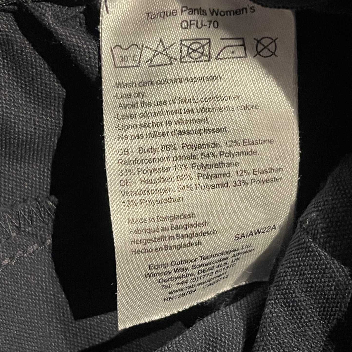 Trekking Hose von Rab (S Damen) elastisch marineblau