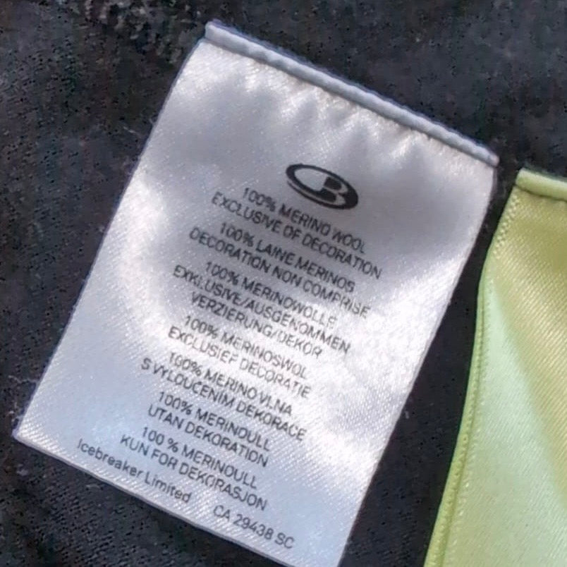Longsleeve Icebreaker (S bis M Herren) Merino 200 schwarz