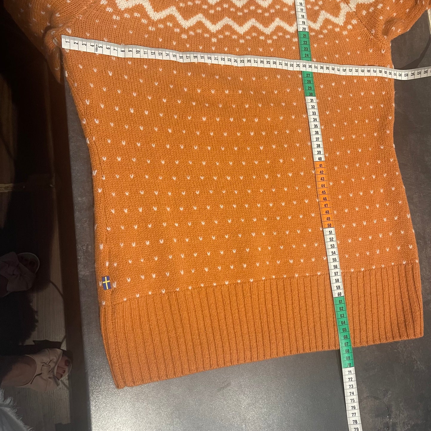 Rollkragen Pullover von Fjällräven Övik ( Damen M ) 100% Wolle orange