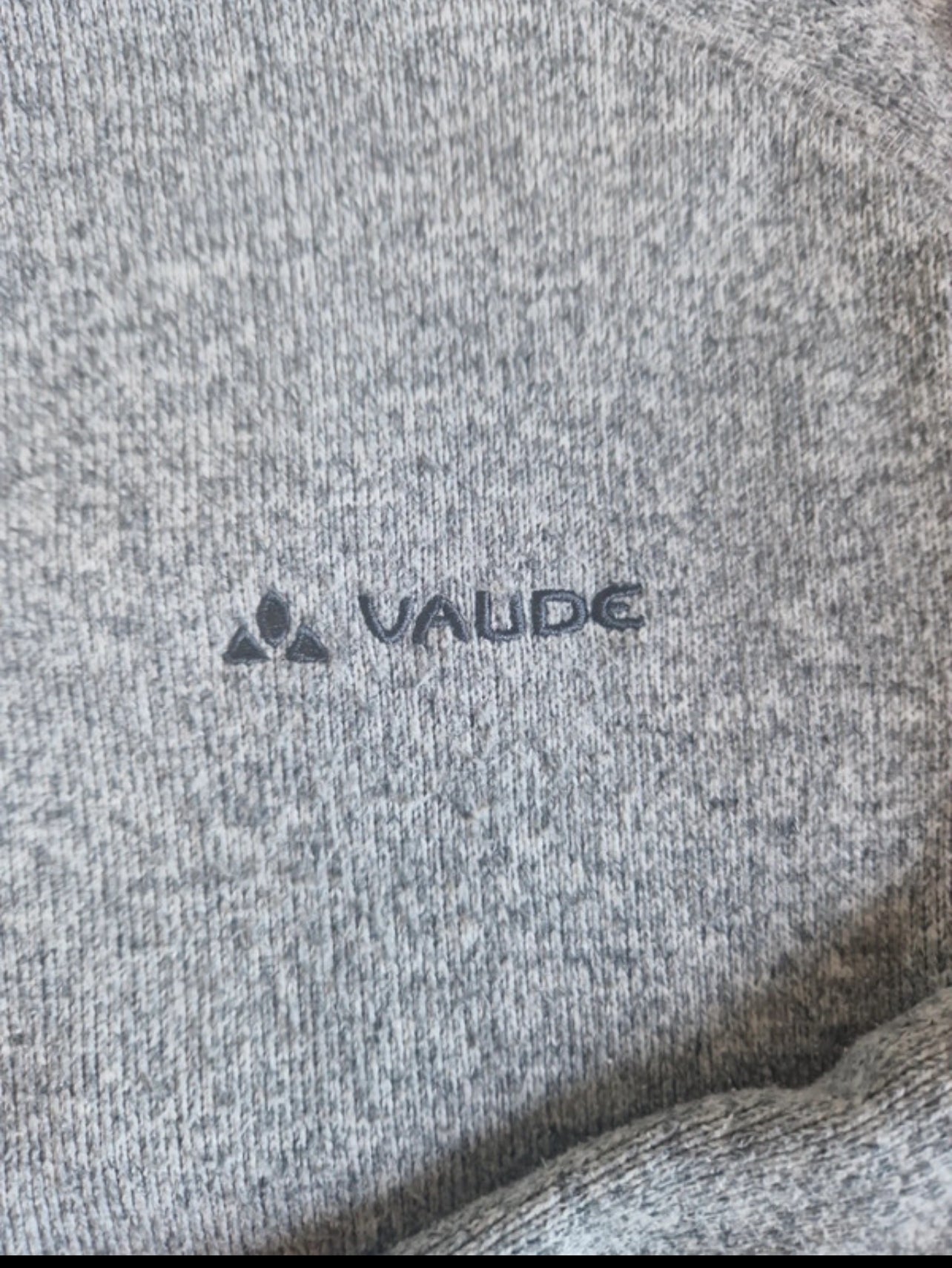 Strickoptik Fleece Jacke von Vaude ( Herren XL) grau