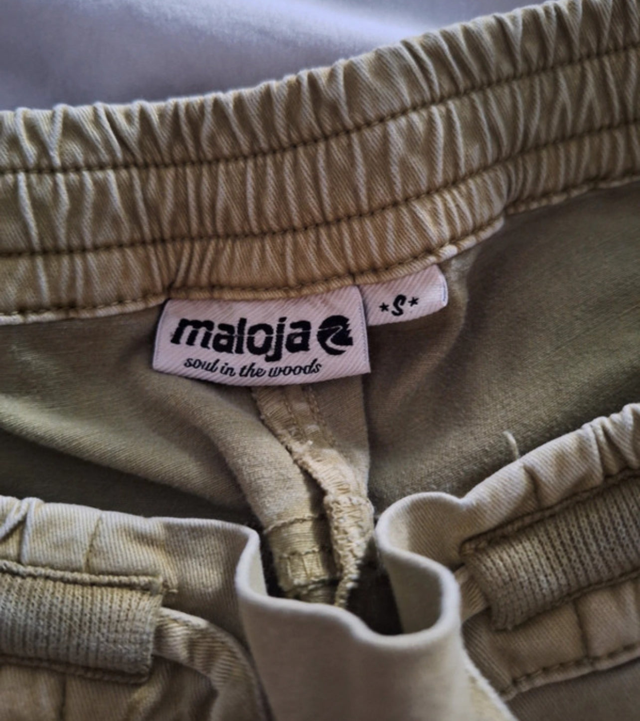Kletter Hose von Maloja (S Damen) Baumwolle olive