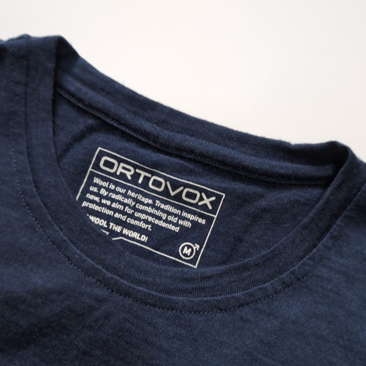 Pure Merino T-Shirt von Ortovox (M Herren) dunkelblau mit Brustprint