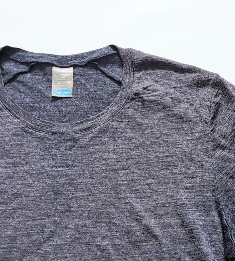 Merino T-Shirt von Icebreaker (S Herren) grau-blau