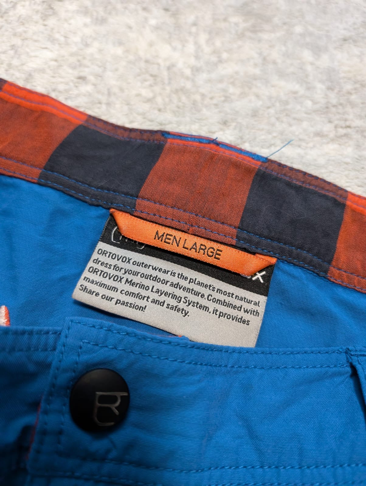 Merino Shorts von Ortovox (XL Herren) kurze Trekking Hose blau