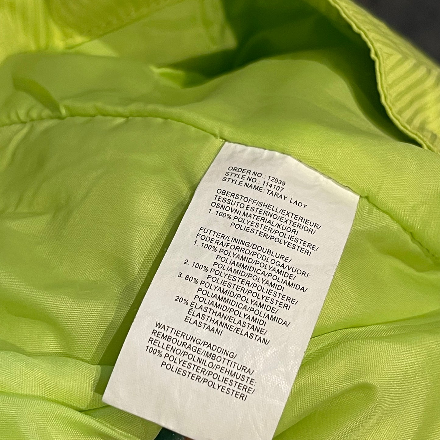Ski / Freeride Hose Ziener (XL Damen) gelb - grün
