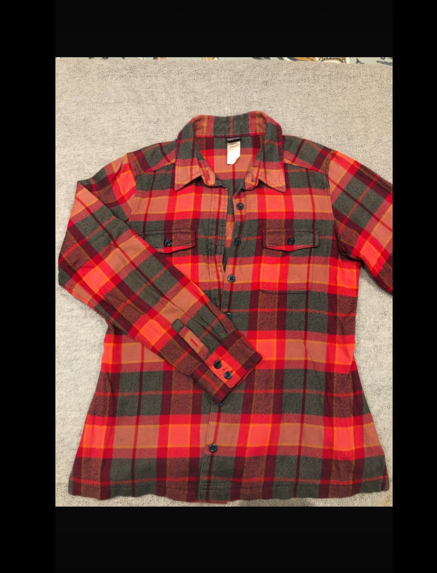 Patagonia Karo Hemd (S Damen) 100% Bio-Baumwolle rot blau kariert