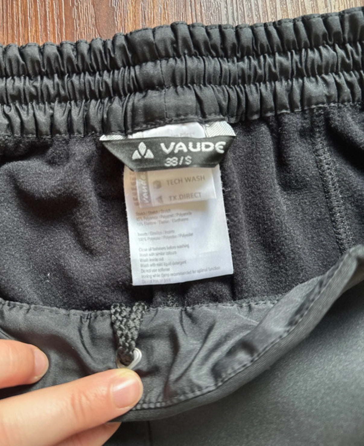 Elastische Hose von Vaude (S bis M : 38 Damen) Softshell schwarz
