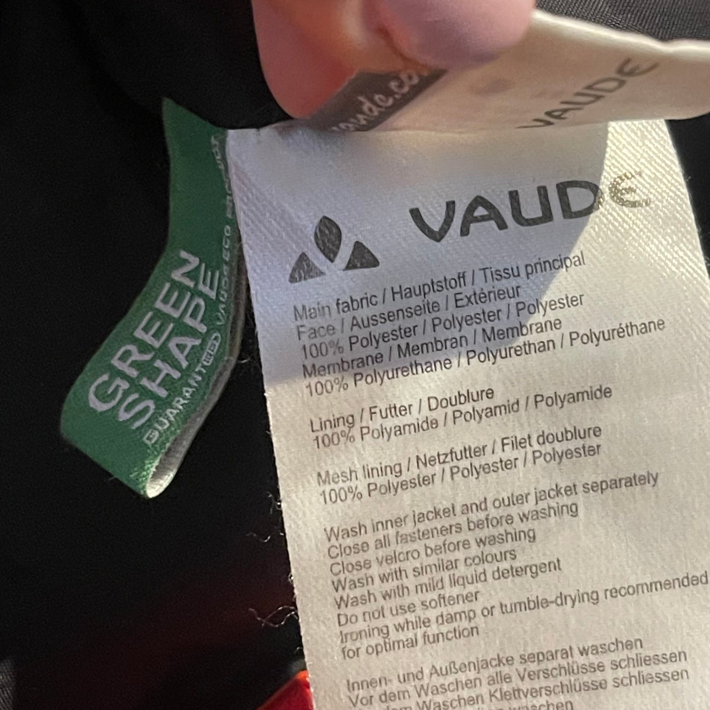 Regen Jacke von Vaude (M Damen) korallenrot Hardshell