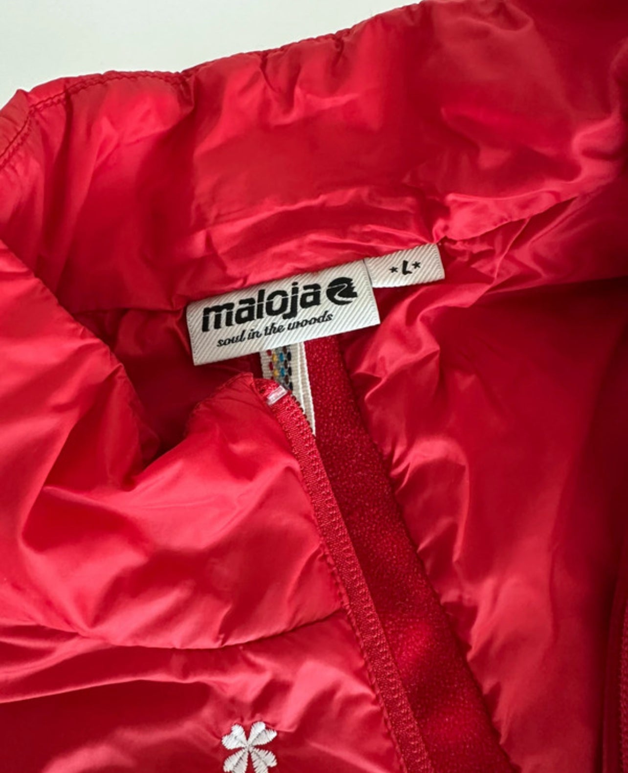 Leichte Hybrid Jacke von Maloja (L Damen) Primaloft rot