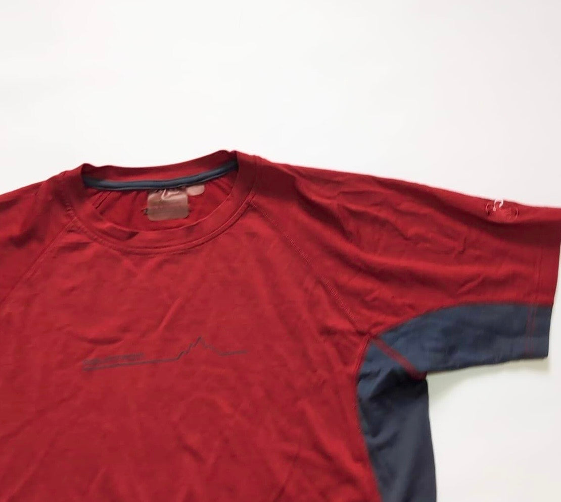 Merino T-Shirt von Mammut (XL Herren) atmungsaktiv rot graphit