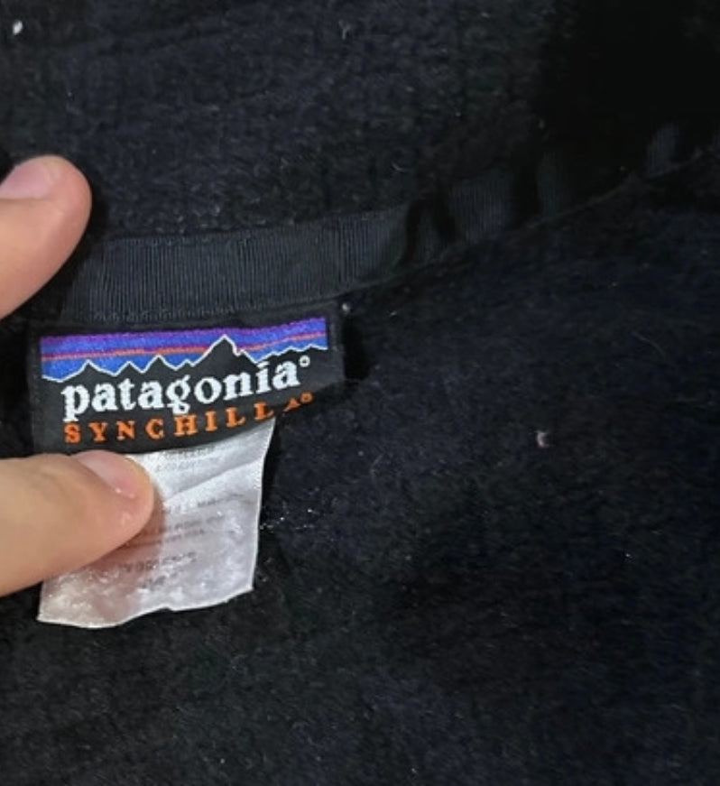 Patagonia Fleece Jacke (M Damen) Bomber Pile Optik schwarz-weiß