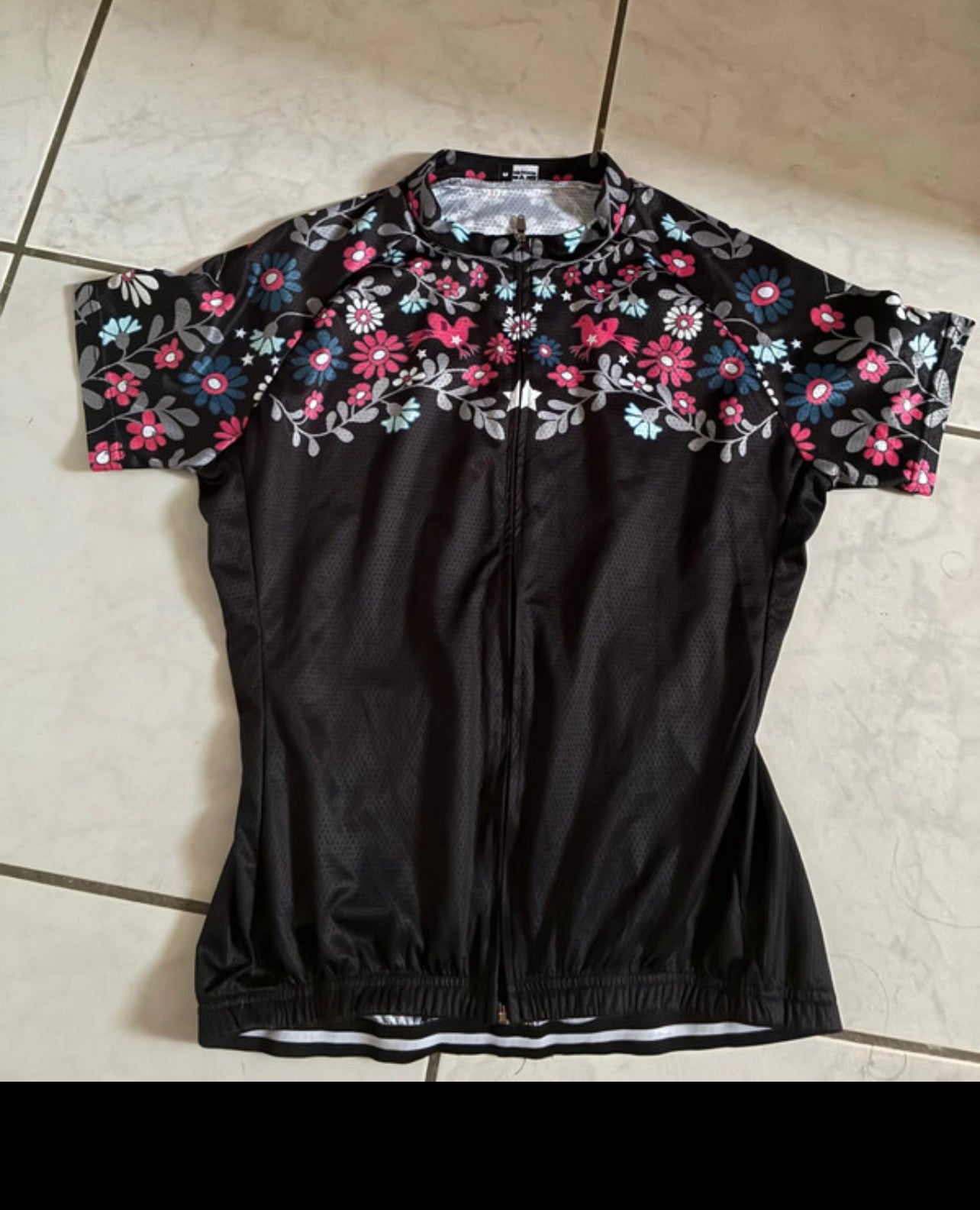 Radtrikot (M Damen) L schwarz gemustert