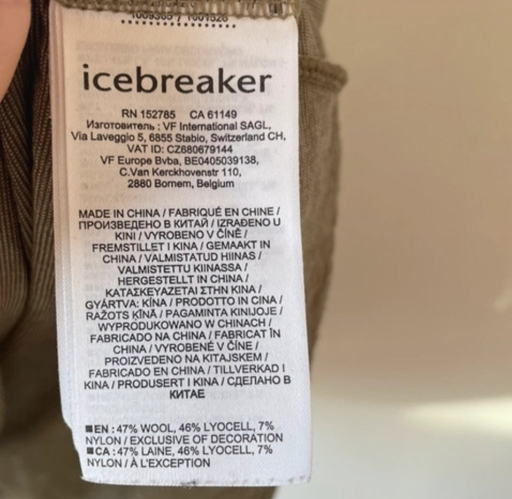 Kurzarm T-Shirt von Icebreaker Merino (S Damen) khaki meliert