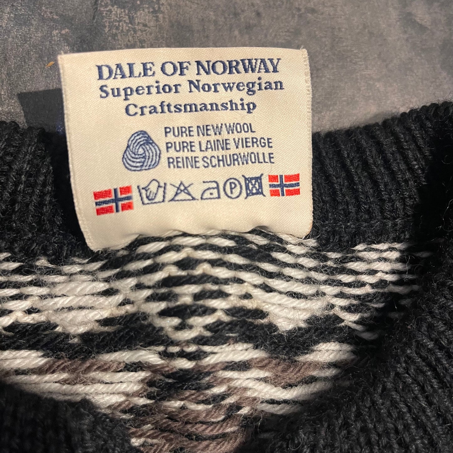 Strickjacke von Dale of Norway (M Herren) schwarz-weiß-braun