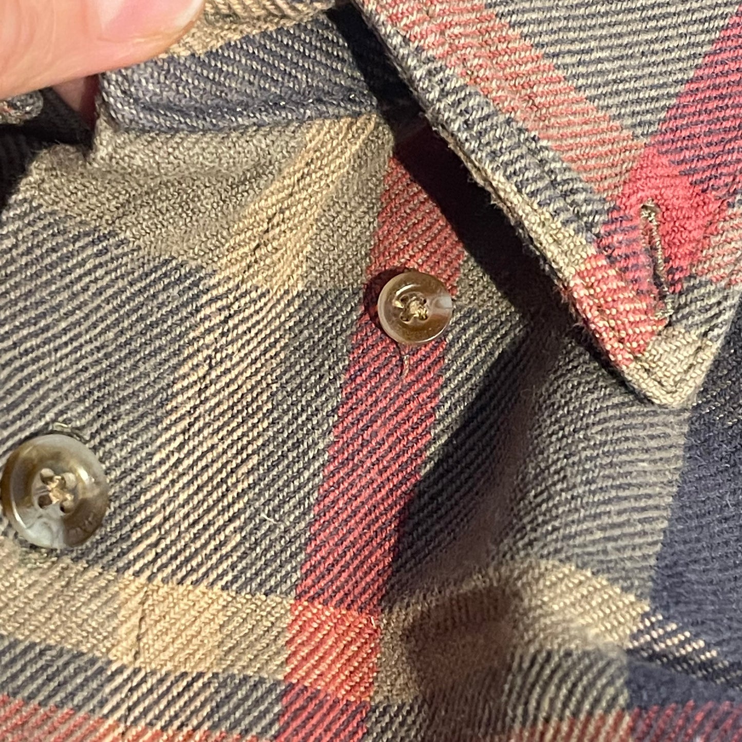 Hemd von Fjällräven (L :50 Herren) 100% Baumwolle khaki rot kariert