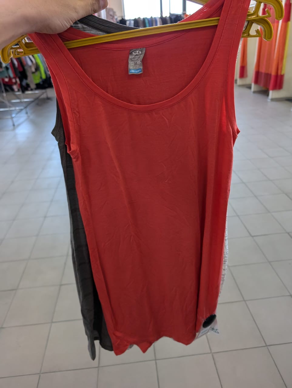 Kurzes Merino Kleid von Icebreaker (S Damen) creme weiß mit Print