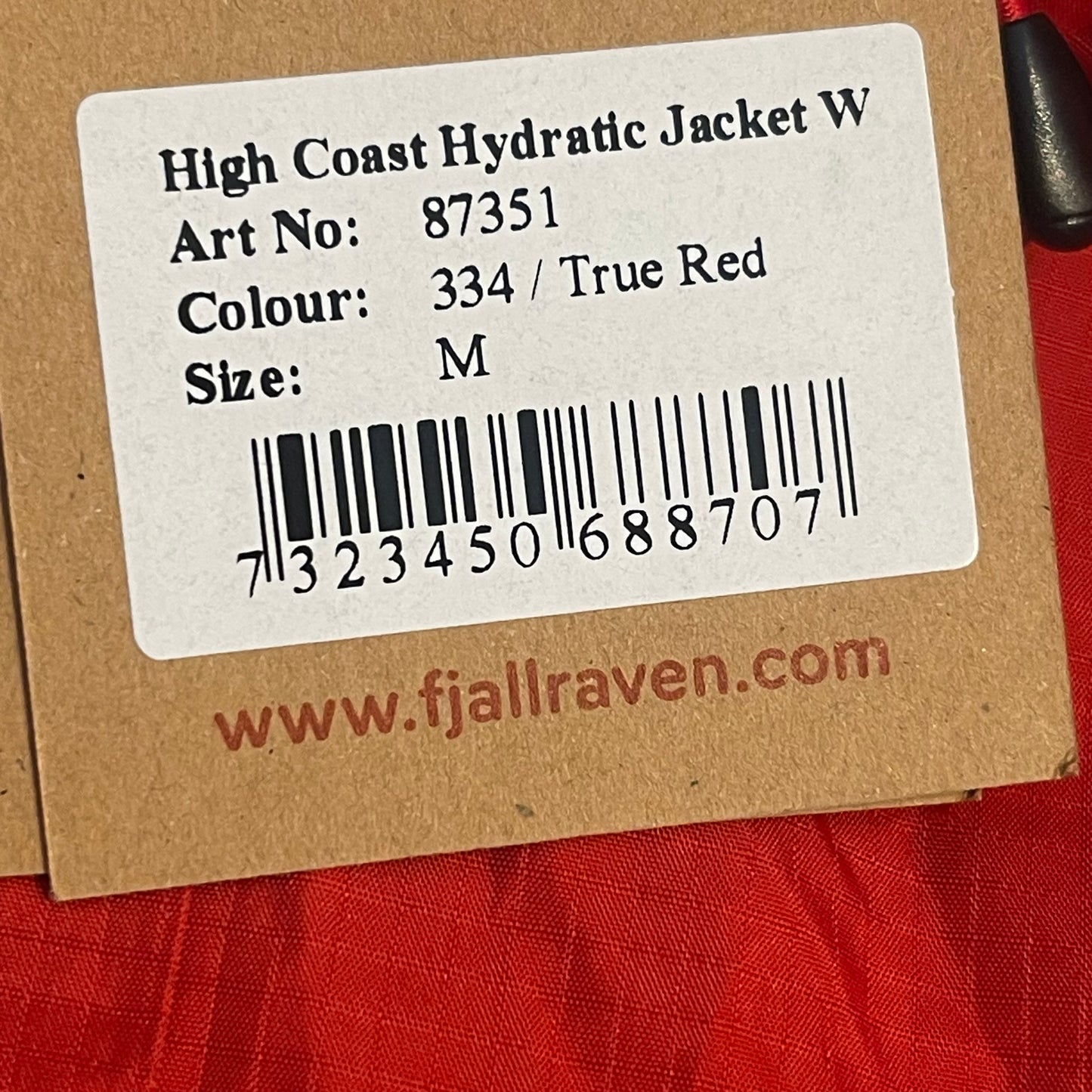 Fjällräven 2,5L Regen Jacke (M Damen) HIGH COAST HYDRATIC JACKET rot