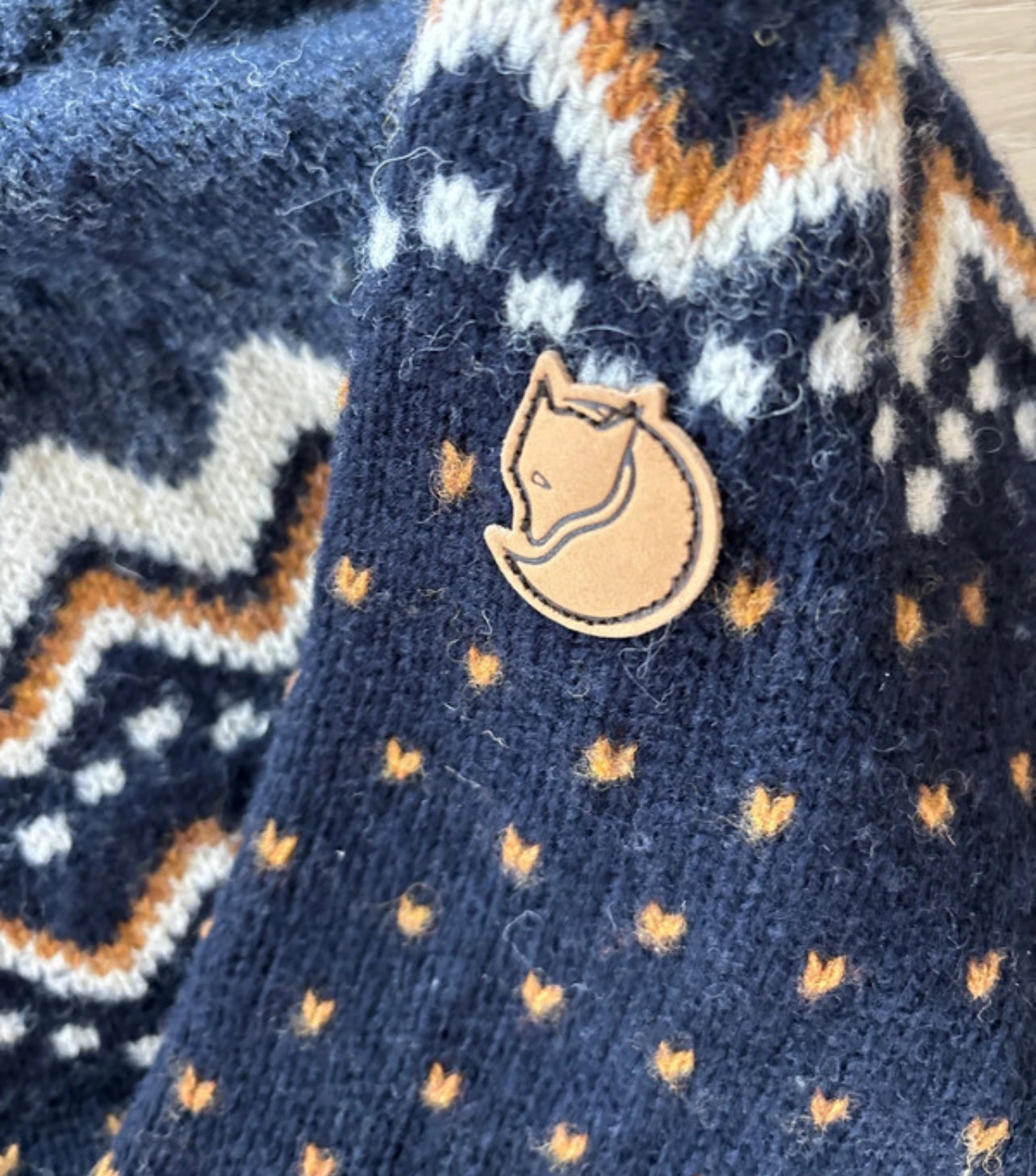 Strick Pullover Fjällräven pure Wolle ( XL Damen ) dunkelblau