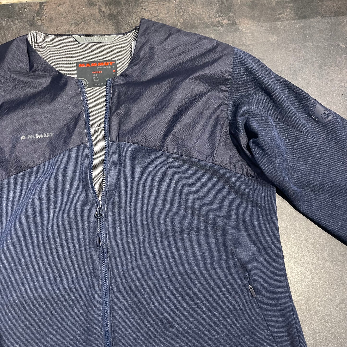 Hybrid Jacke von Mammut (M Damen) Zipper Fleece dunkelblau