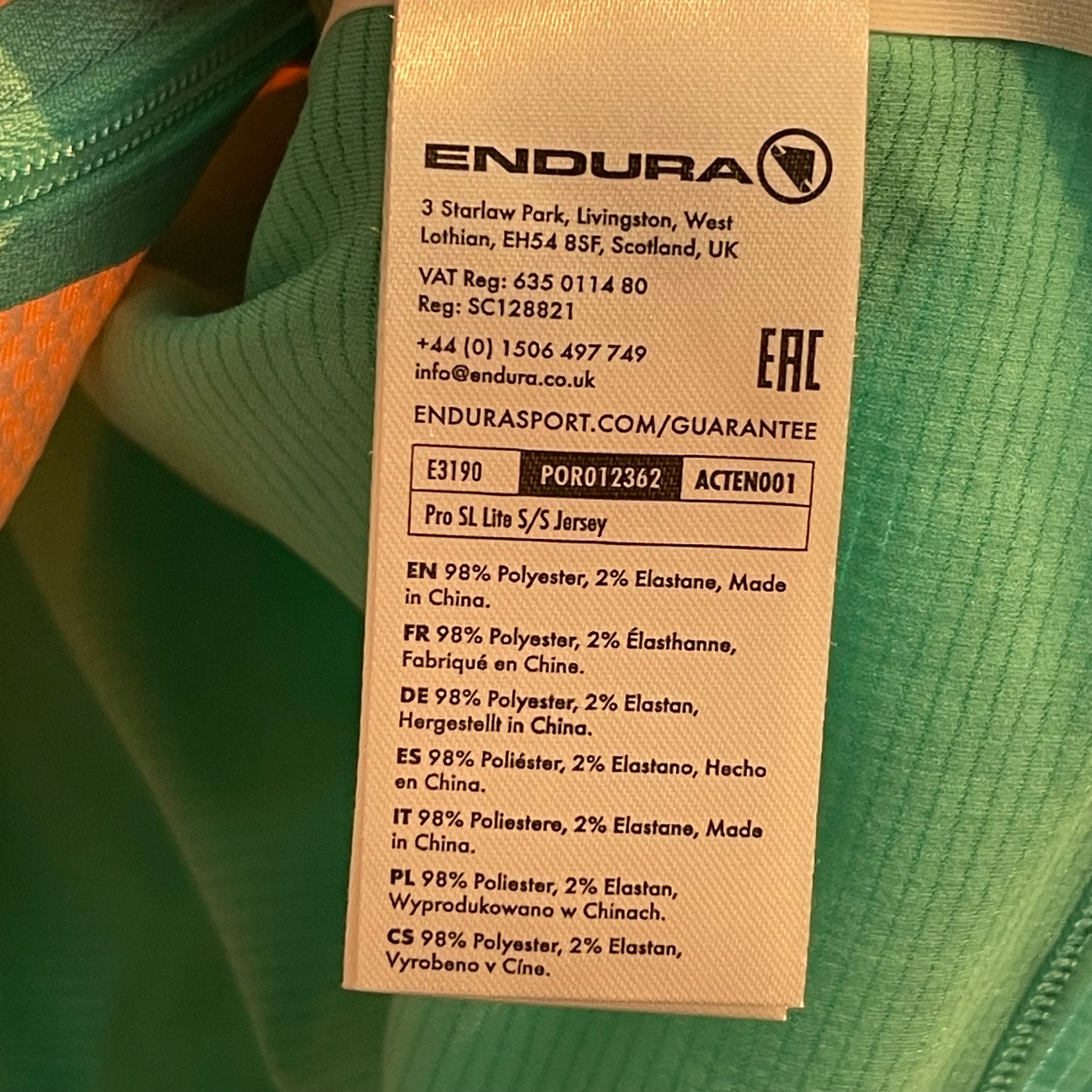 Radtrikot von Endura (M Herren) blau orange Print