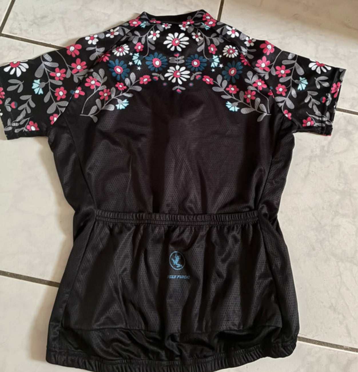 Radtrikot (M Damen) L schwarz gemustert
