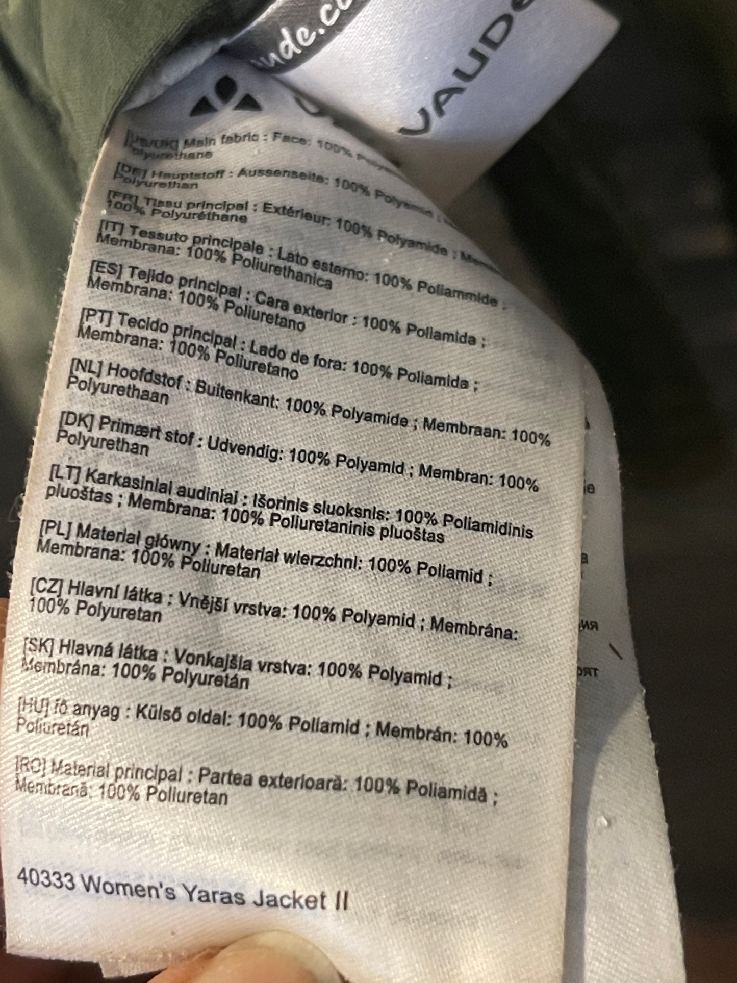 Regen Jacke von Vaude (M Damen) Hardshell grün