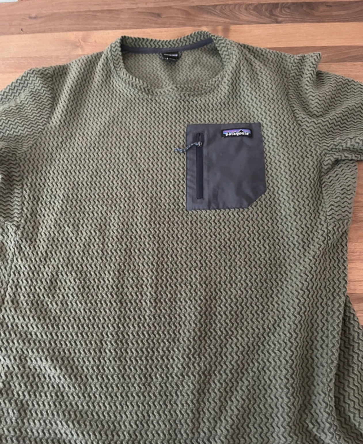 Pullover Patagonia R1 Air Fleece (L Herren) Langarm Sweater khaki